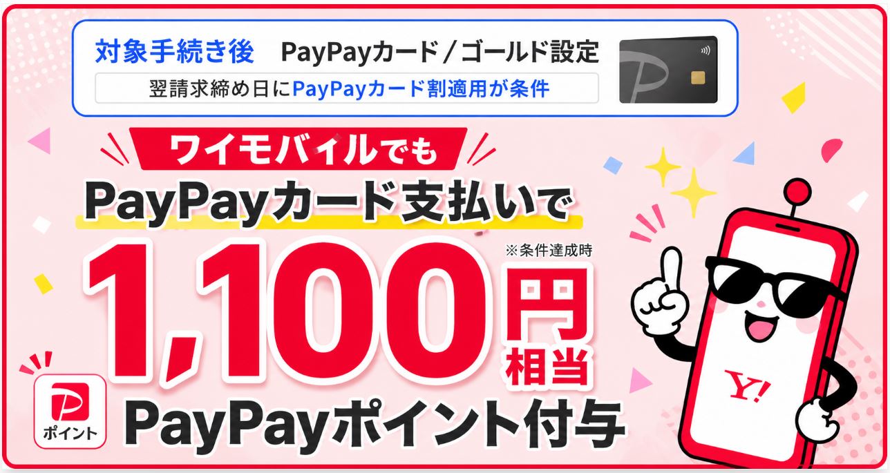 PayPayカード適用でポイント還元