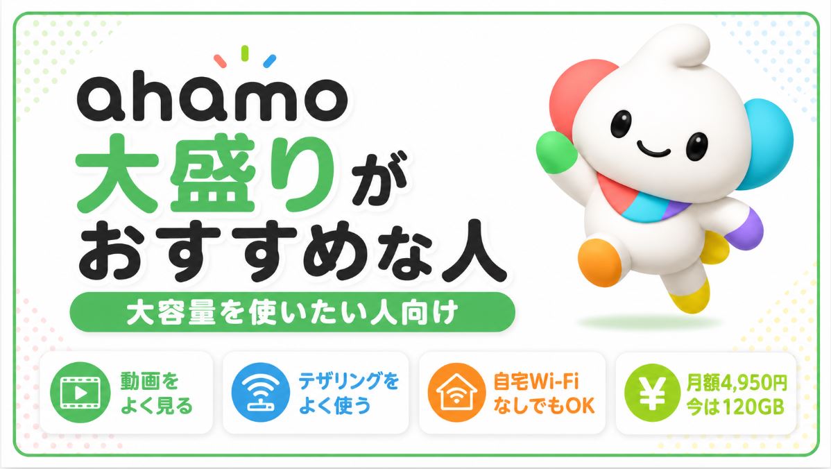 ahamo大盛りがおすすめな人