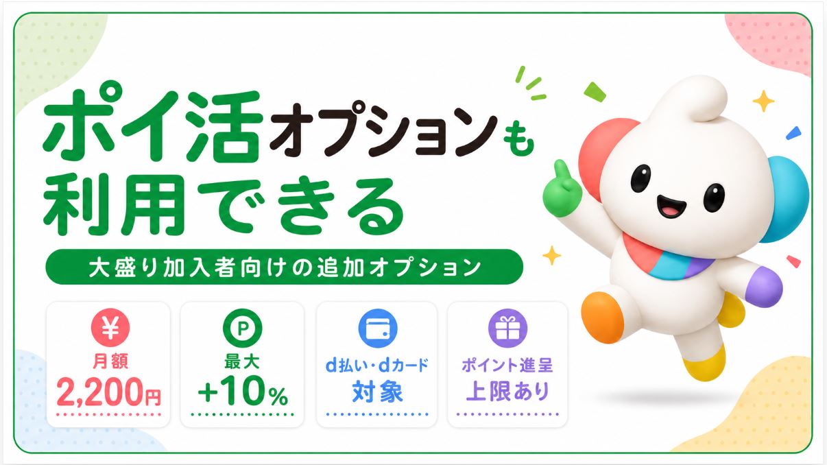 ポイ活オプションも利用できる