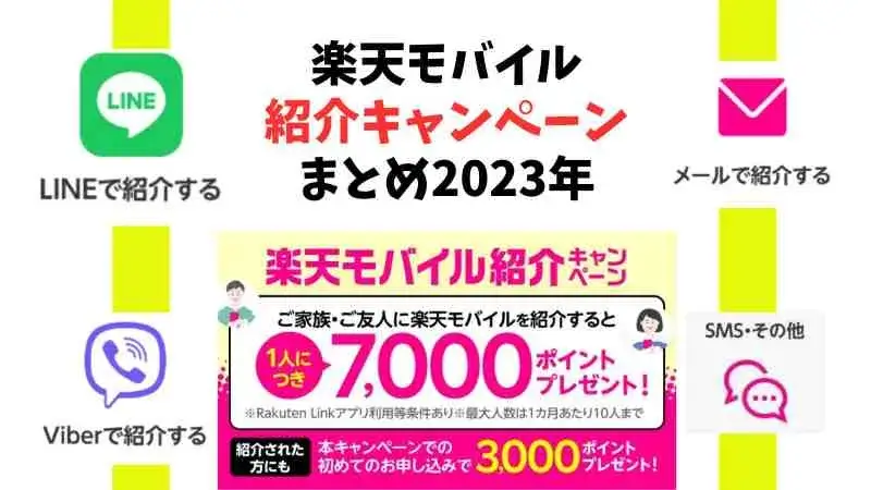 楽天モバイルの紹介特典・紹介キャンペーンのまとめ【2023年】