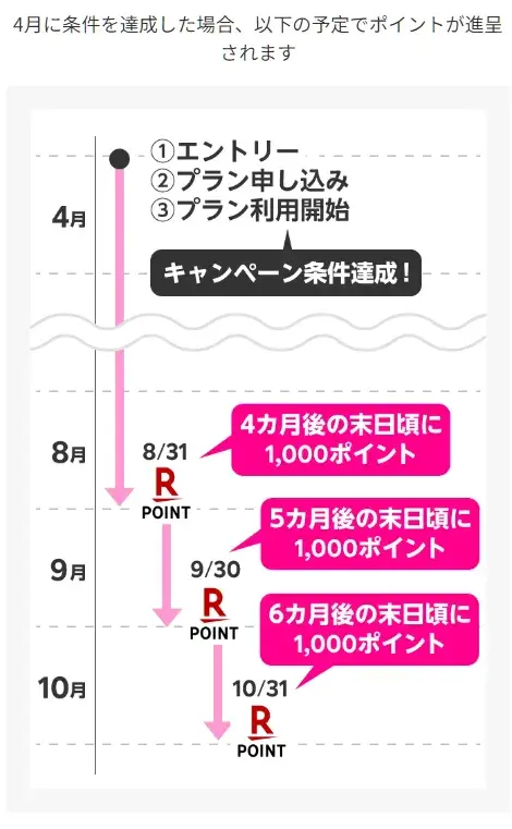 ポイント進呈時期の具体例