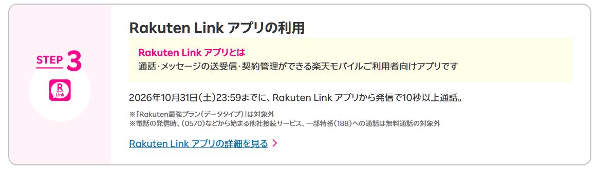 楽天リンクアプリの利用