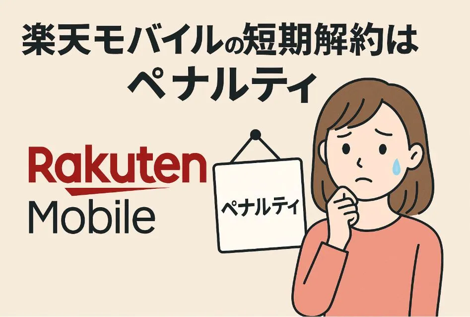楽天モバイルの短期解約はペナルティ