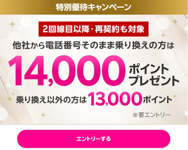 特別優待キャンペーン