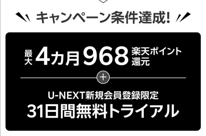 Rakuten最強U-NEXT 先行キャンペーン