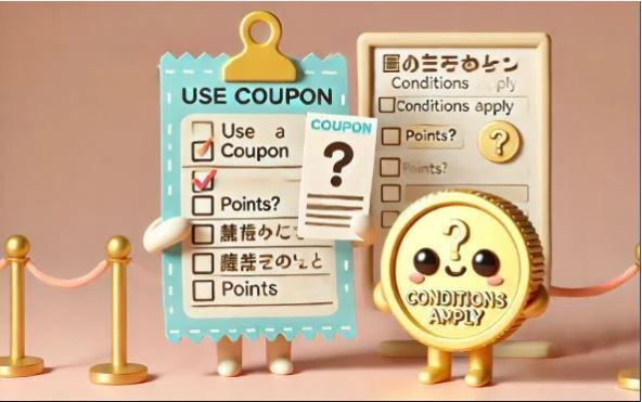 クーポンが適用されているからといって必ずしもポイントはもらえない