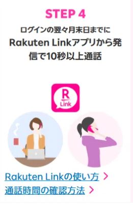 楽天リンクアプリから発信で10秒以上通話