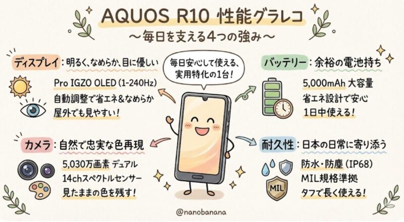 「AQUOS R10」の主要スペック