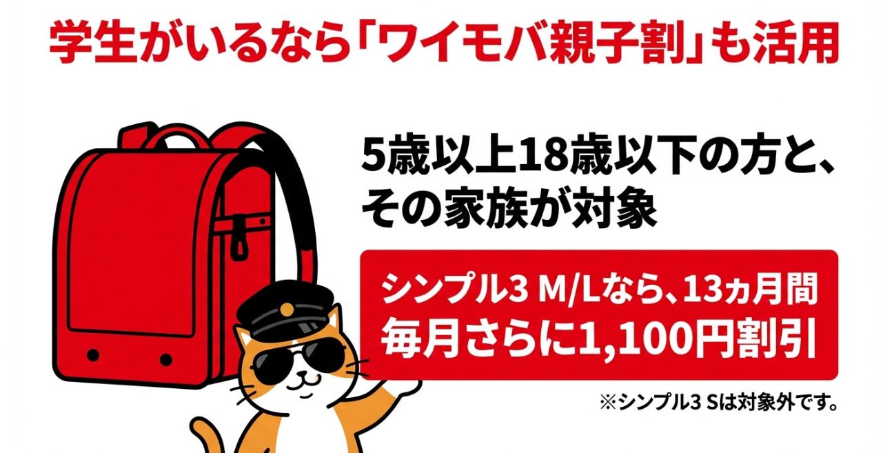 ワイモバ親子割