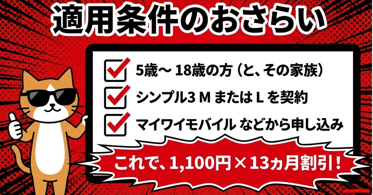 適用条件のおさらい