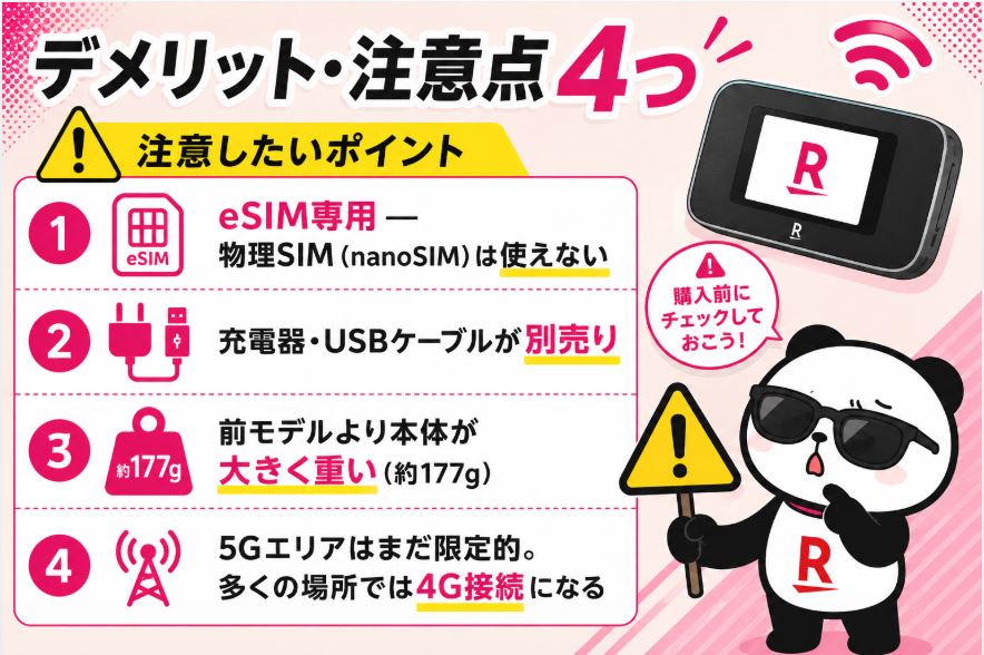 デメリット・注意点4つ