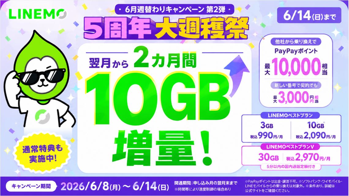 ギガ増量キャンペーン