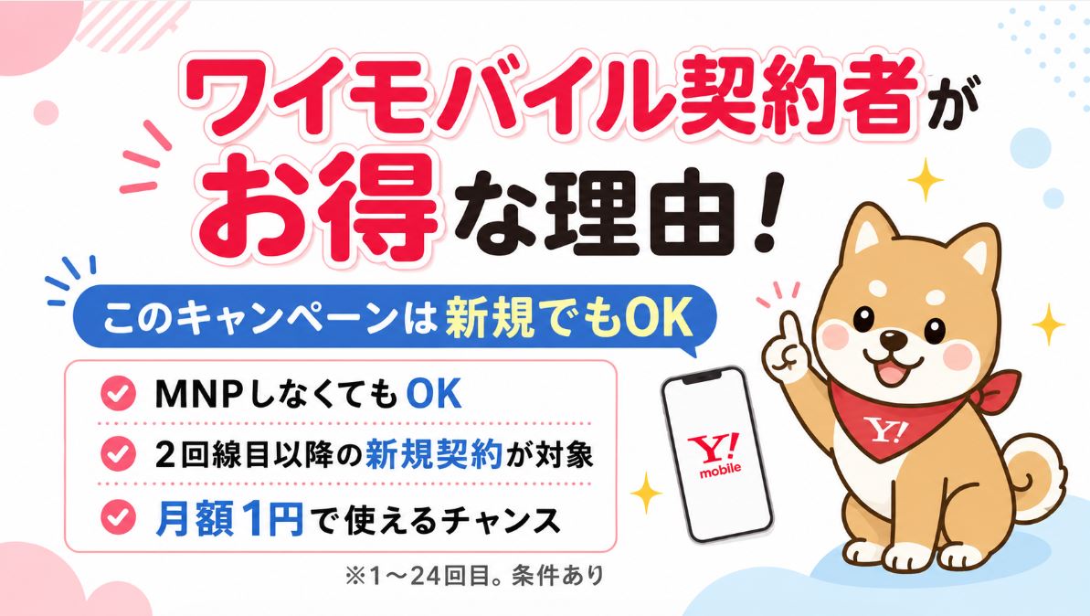 新規でもOKなのがお得