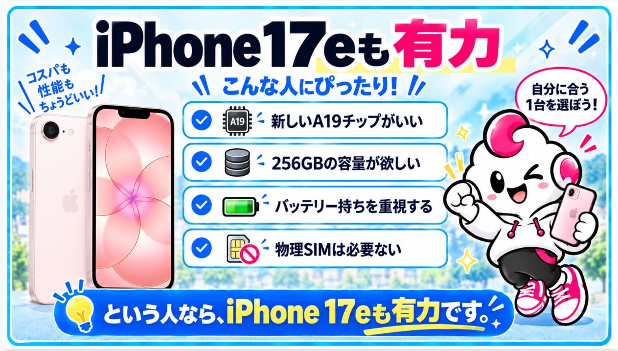 iPhone17eがおすすめな人
