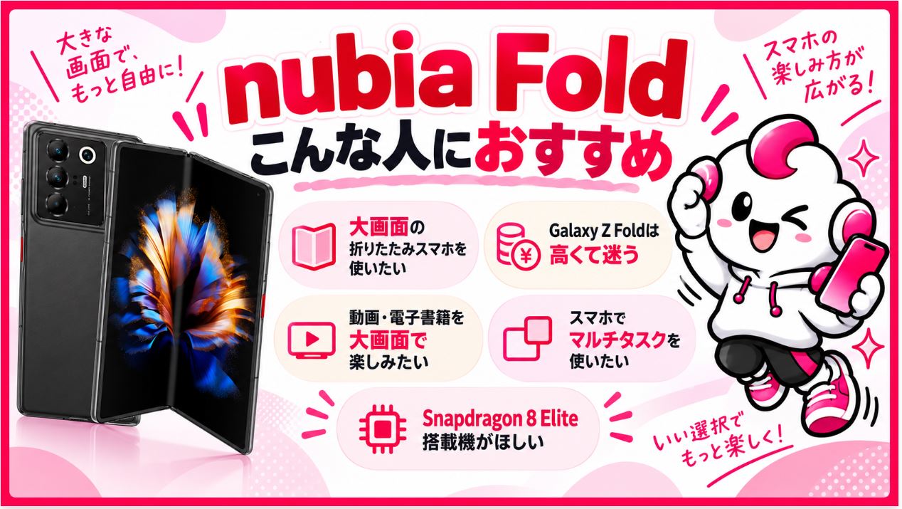 nubia Foldはこんな人におすすめ
